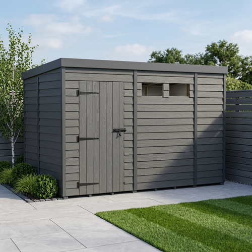 Composite Pent Security Shed