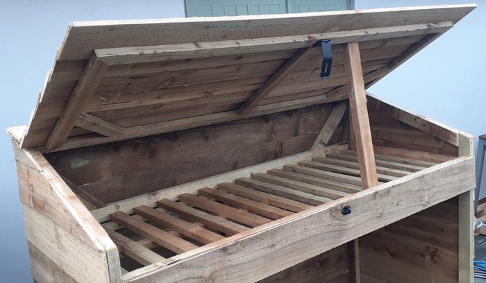 Extra Large Log Store with Kindling Shelf