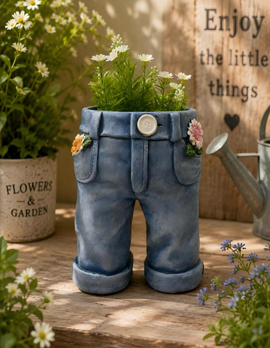 Jeans‑Shaped Planter Pot