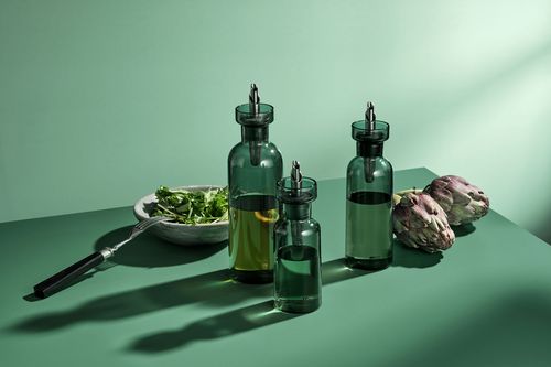AromaPour Oil & Vinegar Dispenser in Grey Glass