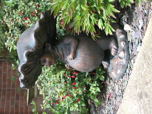 mushroom statue