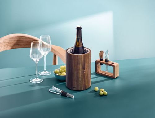 Vine Wine & Champagne Cooler in Acacia Wood