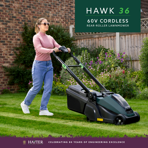 Hawk 36 — Cordless 60V Rear‑Roller Mower for Smaller Lawns