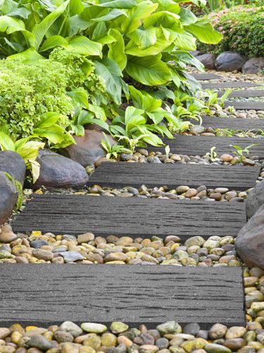 Eco Way Stepping Stone - Railroad Tie Grey