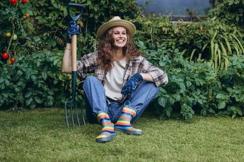 Polly & Andy sustainable rainbow wellies - Perfect for the garden