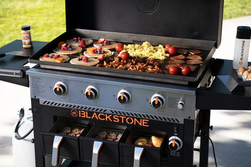 The World's First BBQ Griddle with Air Fryers and Warming Drawer