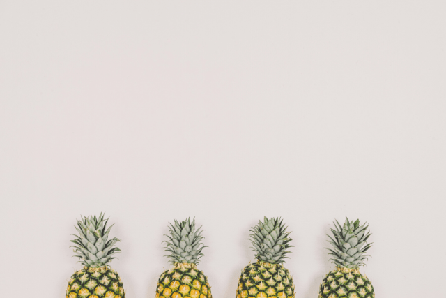 four-pineapples-in-a-line