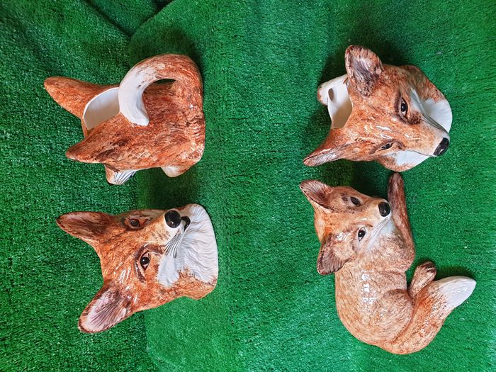 English Ceramic FOX ORNAMENTS