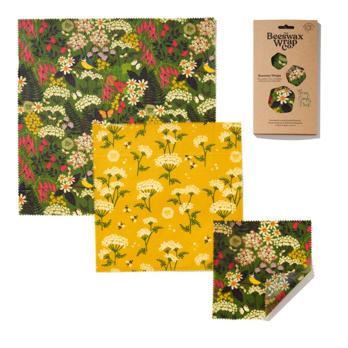 Hedgerow Print Beeswax Wraps & Bags
