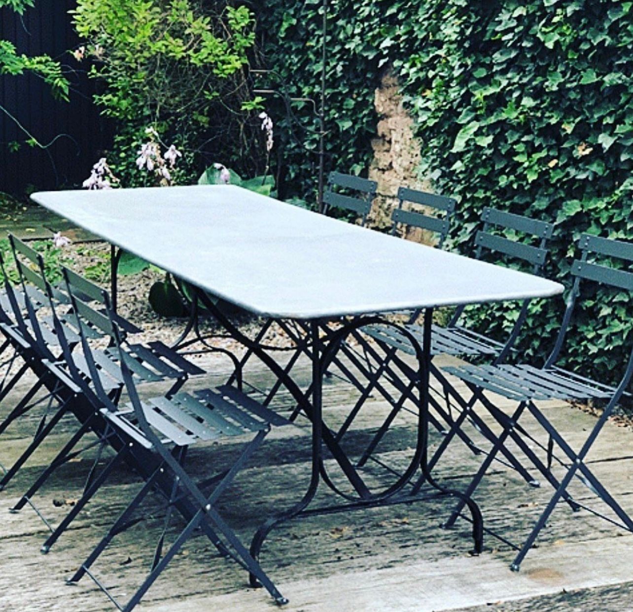Zinc Bespoke Dining Table and Chairs