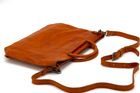 Hand-crumpled leather handbag