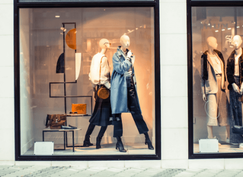 Mannequins in a shop window