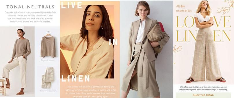 New Neutrals linen womenswear