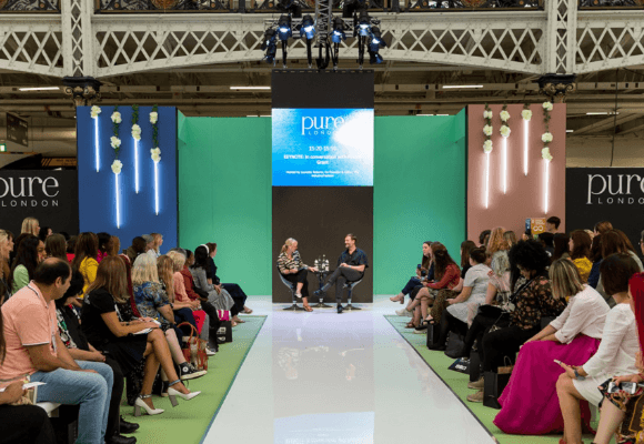 Patrick Grant and Lauretta Roberts on the Main Stage at Pure London