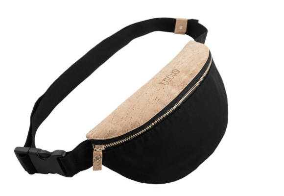 Ulsto bum bag made of cork and black material