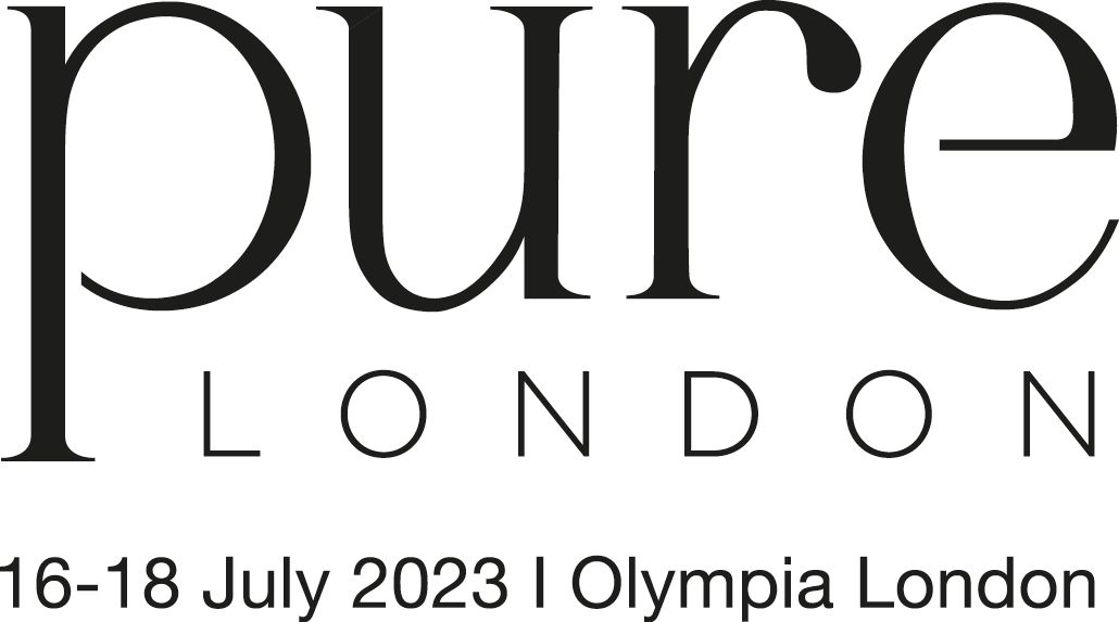 Pure July 2023 logo white background
