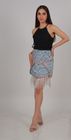 Women mini fringed jacquard skirt