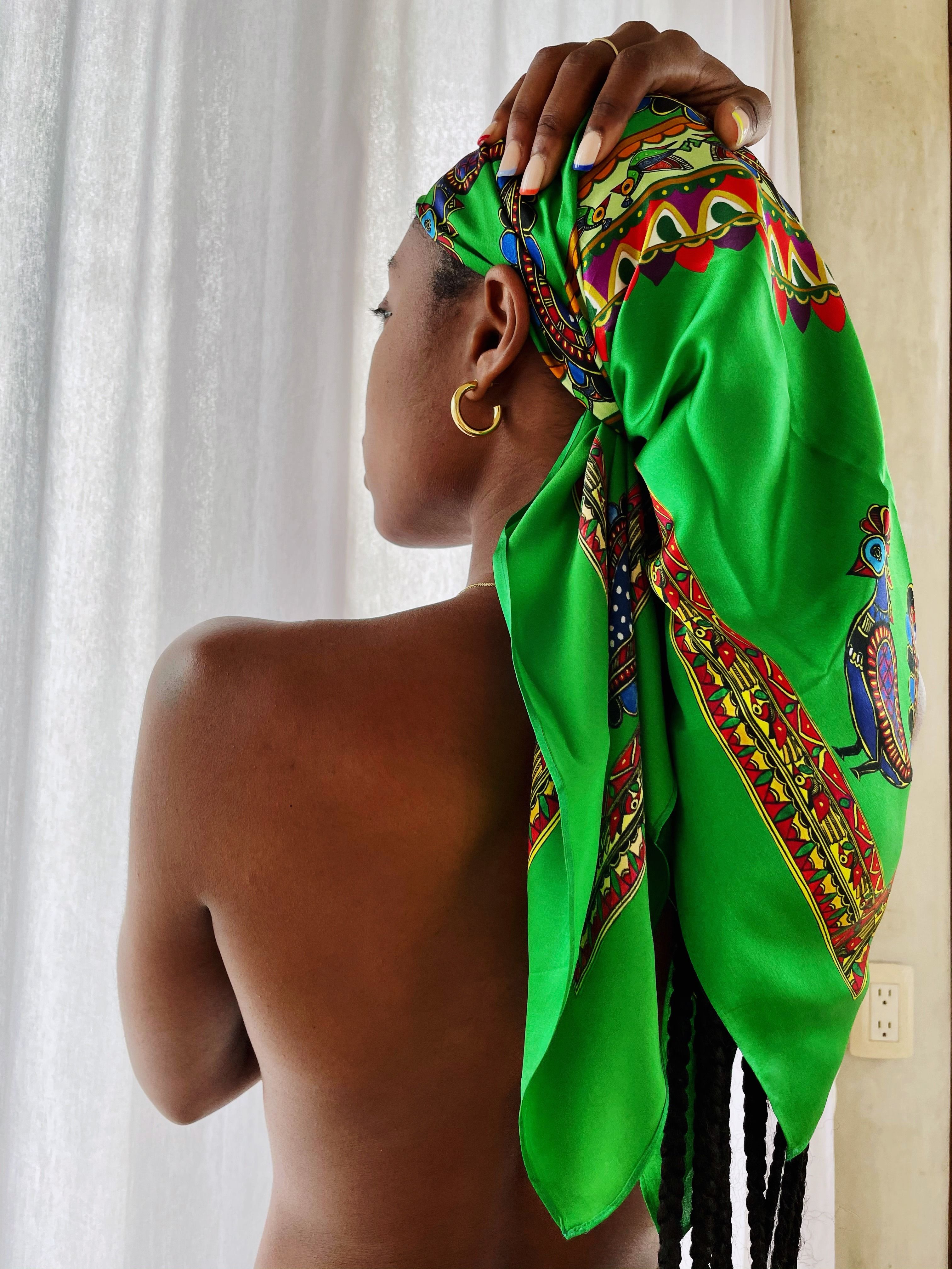 Naytra Couture's Pure Mulberry Silk Hand-Rolled Scarves