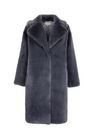 SIGNATURE Greta Luxe Long Faux Fur Coat Slate Grey