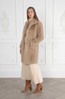 SIGNATURE Bette Long Faux Fur Coat Camel