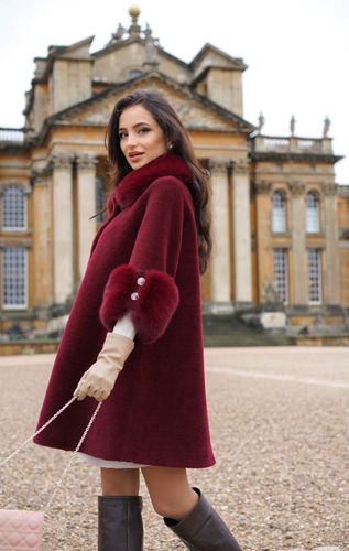 'Paris When It Sizzles' 100% Wool Coat with Vegan Fur