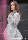 NYLON GRID LACE AND PUFFER ASYMMETRIC JACKETS AND VESTS
