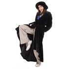FAUX-FUR & FLOWERS OVERSIZED COAT