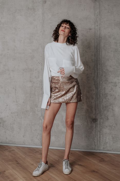 Alexa shirt & Sparkle skirt