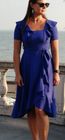 Feverfish Maxi Bardot Dress Navy