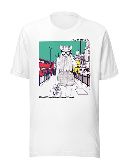 Unisex t-shirt (AI.Generation-Fashionist Cats2)
