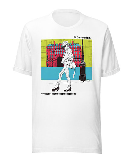 Unisex t-shirt (AI.Generation-Fashionist Cats3)