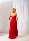 VERA - RED RUCHED DRESS