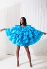 TARA - RUFFLE CAPE DRESS