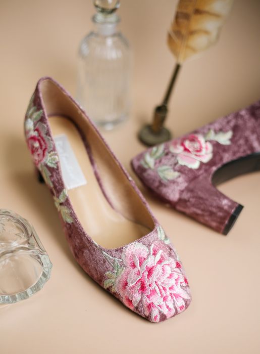 Embroidery High Heels