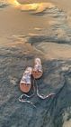 White Leather sandals with beads - 