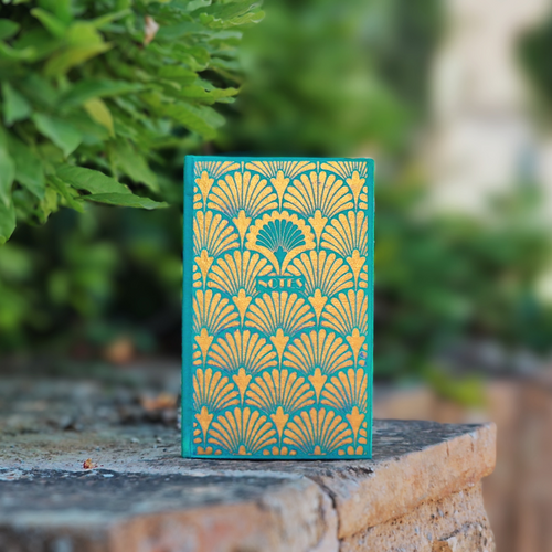 A Small Notebook Turquoise Art Deco