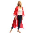 Cotton Full Length Kimono with contrast trim