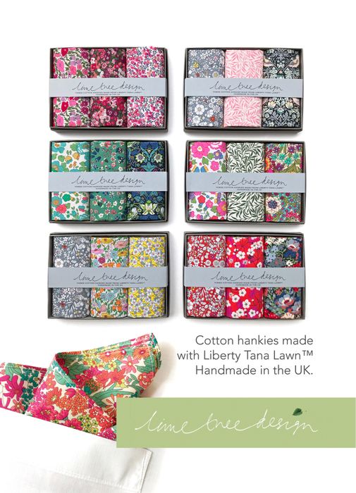 Hankies/ pocket squares  made with Liberty Fabric
