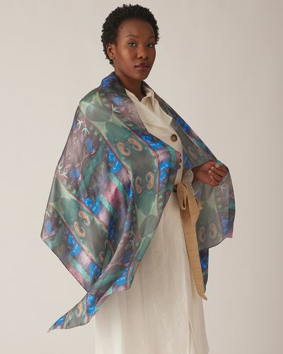 Wearable art silk scarves