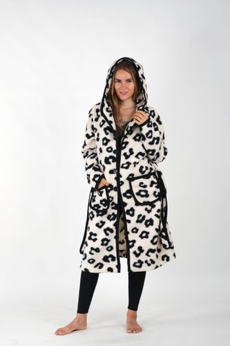 Lara Soft Natural Fur Coat/ Trench Coat, Winter Kimono