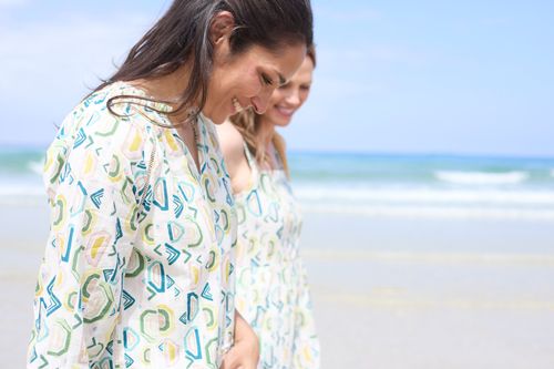 Zoe Blouse and Carrie Dress, Aveline print