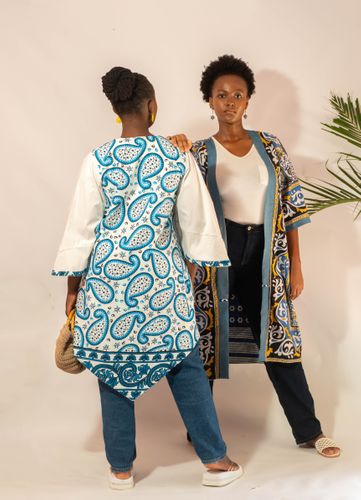 Ncha Asymetric Kimono & NdaniNje Reversible Kimono