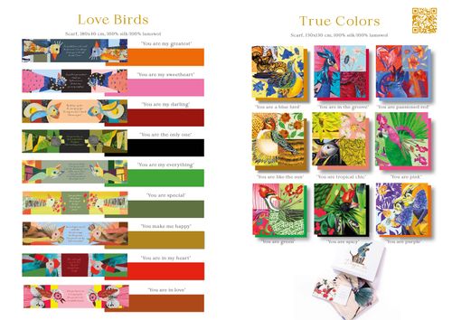Brochure Scarfs Love Birds and True Colors