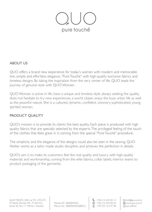 QUO Brand Profile