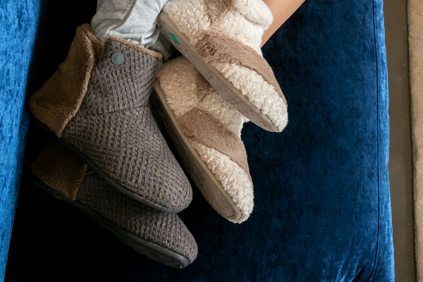 Jasper Knitted Slipper Boots in Khaki