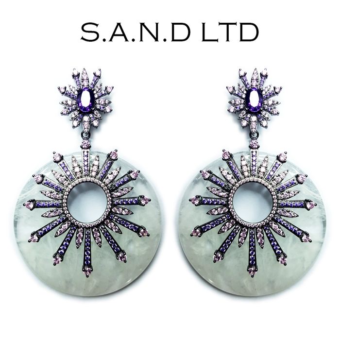 Brass arylic earring