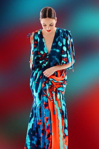 Silk maxi dress - Made in Italy