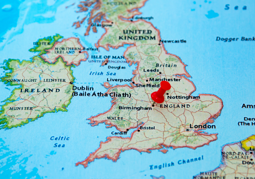 Map showing birmingham