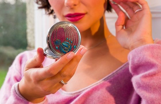 Lipstick mirror and holder - Gem