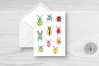 Ten Bugs Greetings Card